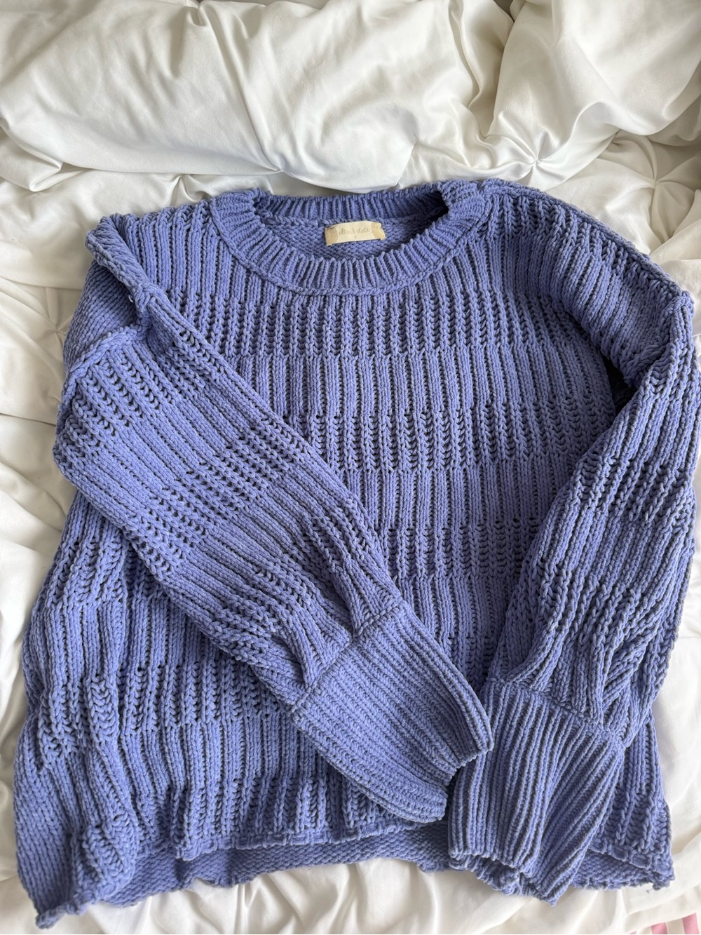 Light Purple Open-Knit Altard State Sweater